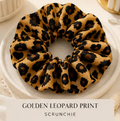 Classic Leopard Print Scrunchie (Golden Leopard Print)