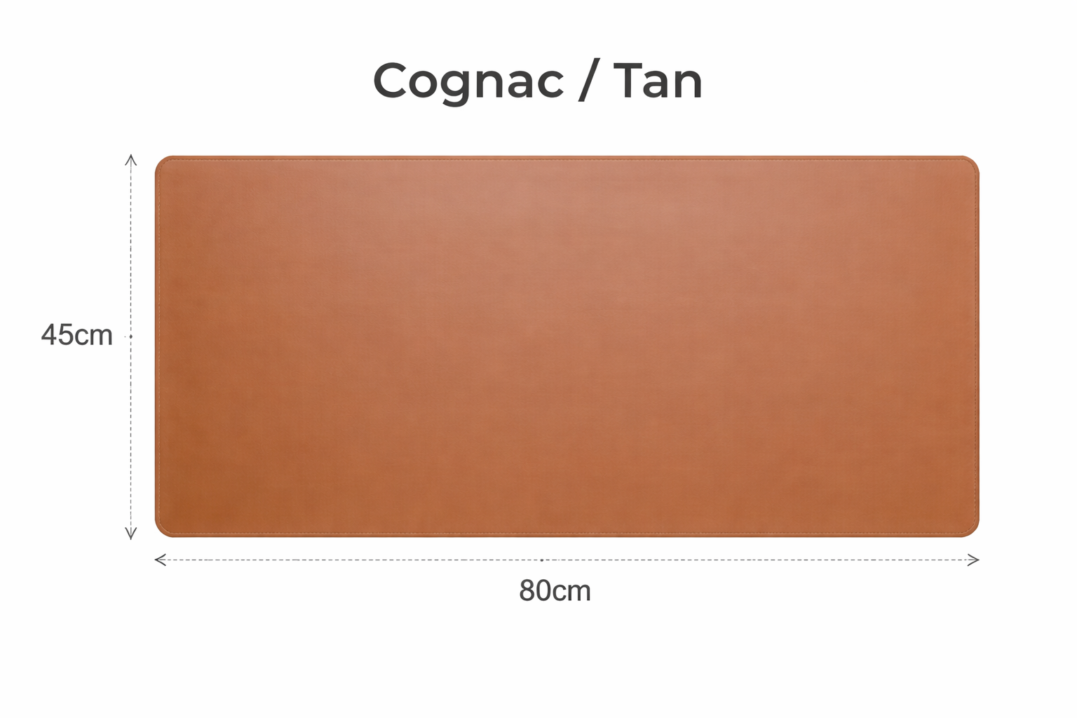Luxury Cognac Desk Mat – Premium Leather-Look Workspace Pad (80 x 45cm)