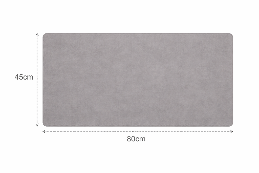 Luxury Stone Grey Desk Mat – Premium Leather-Look Workspace Pad (80 x 45cm)