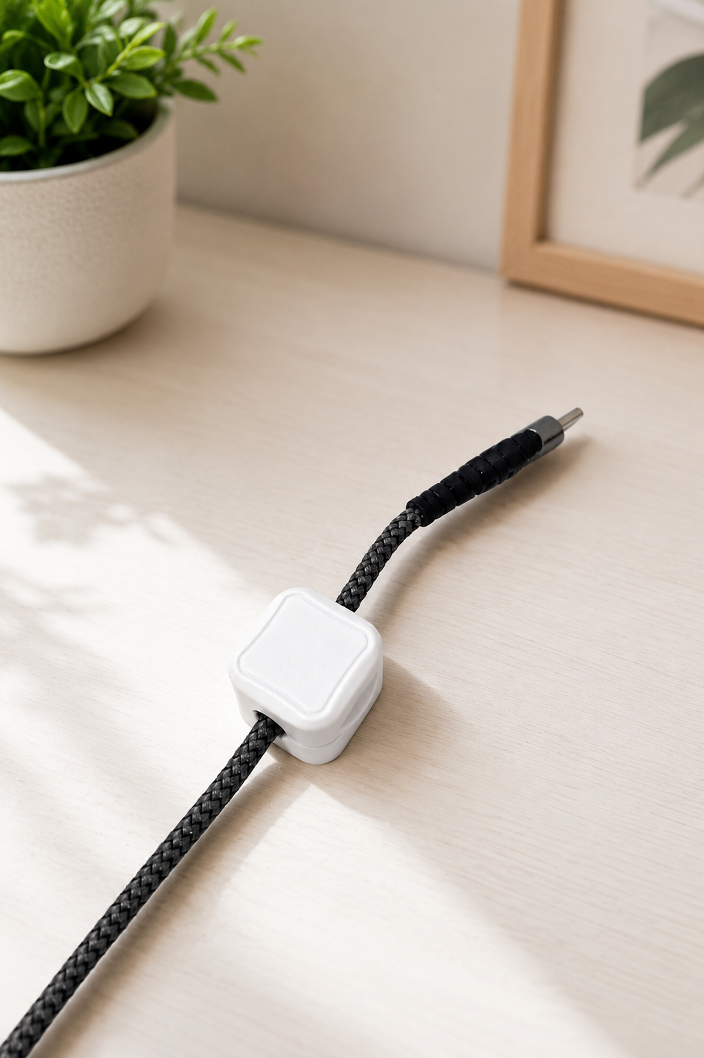 Magnetic Cable Organizer Clip – Self-Adhesive Cord Holder for Desk, Bedside & Office (Cable Not Included)