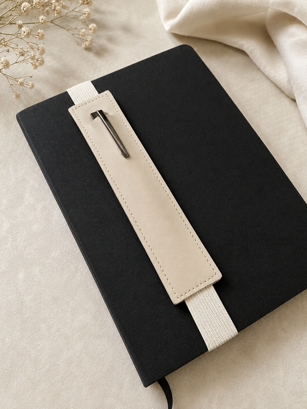 PU Leather Elastic Pen Holder for Notebooks – Pencil / Pen Sleeve