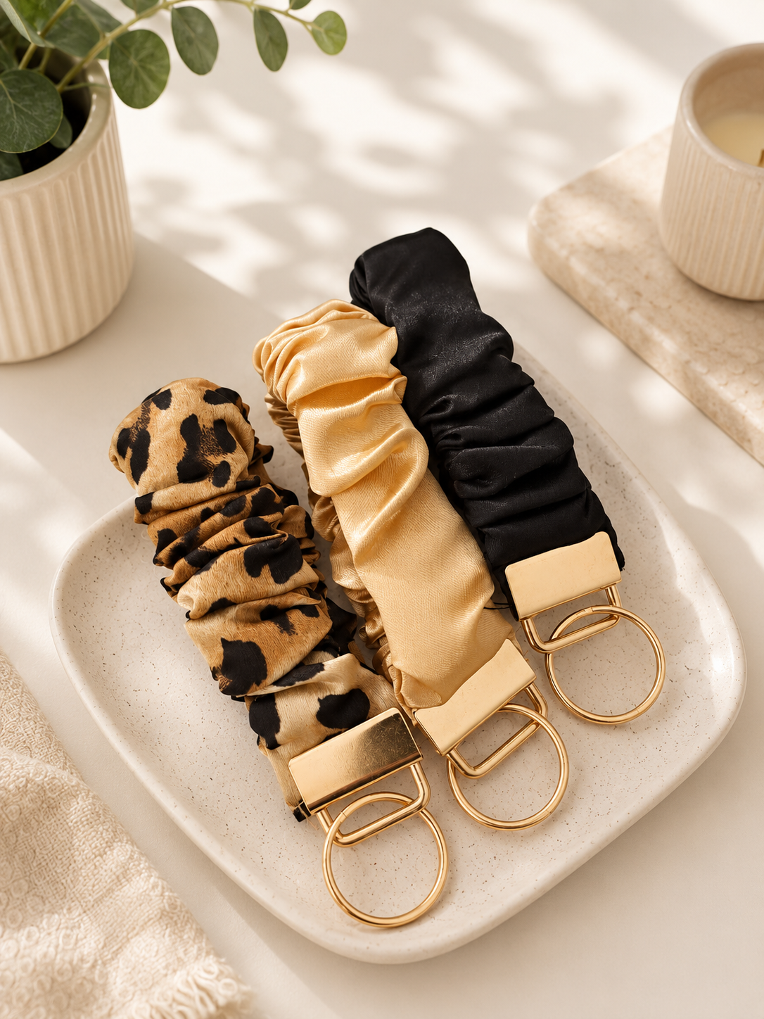 Scrunchie Wristlet Keychain