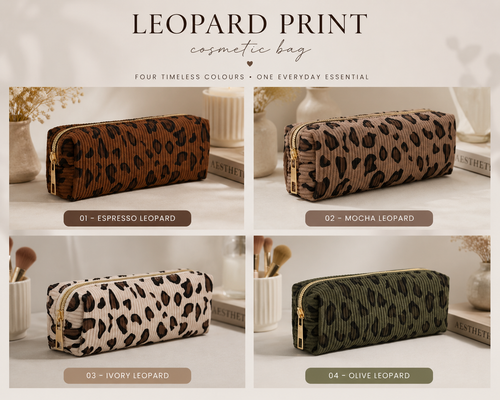 Leopard Cosmetic / Pencil Bag