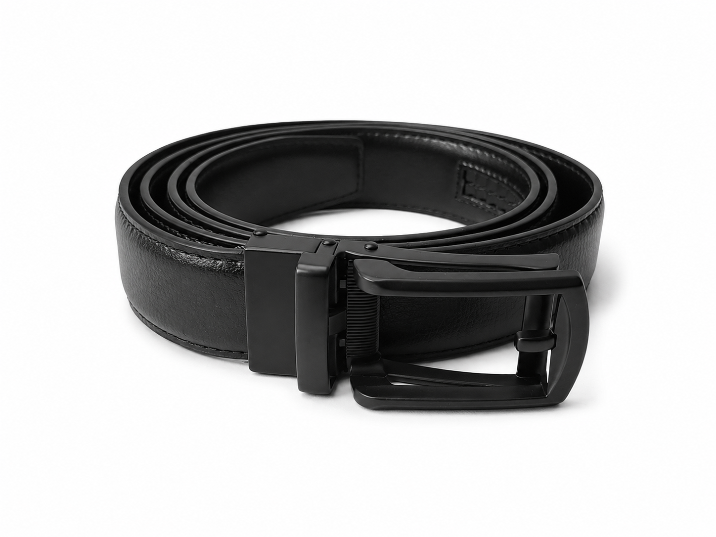 Men's Automatic Ratchet Black Belt with Black Buckle