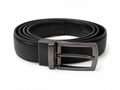 Men's Automatic Ratchet Black Belt with Gunmetal Buckle