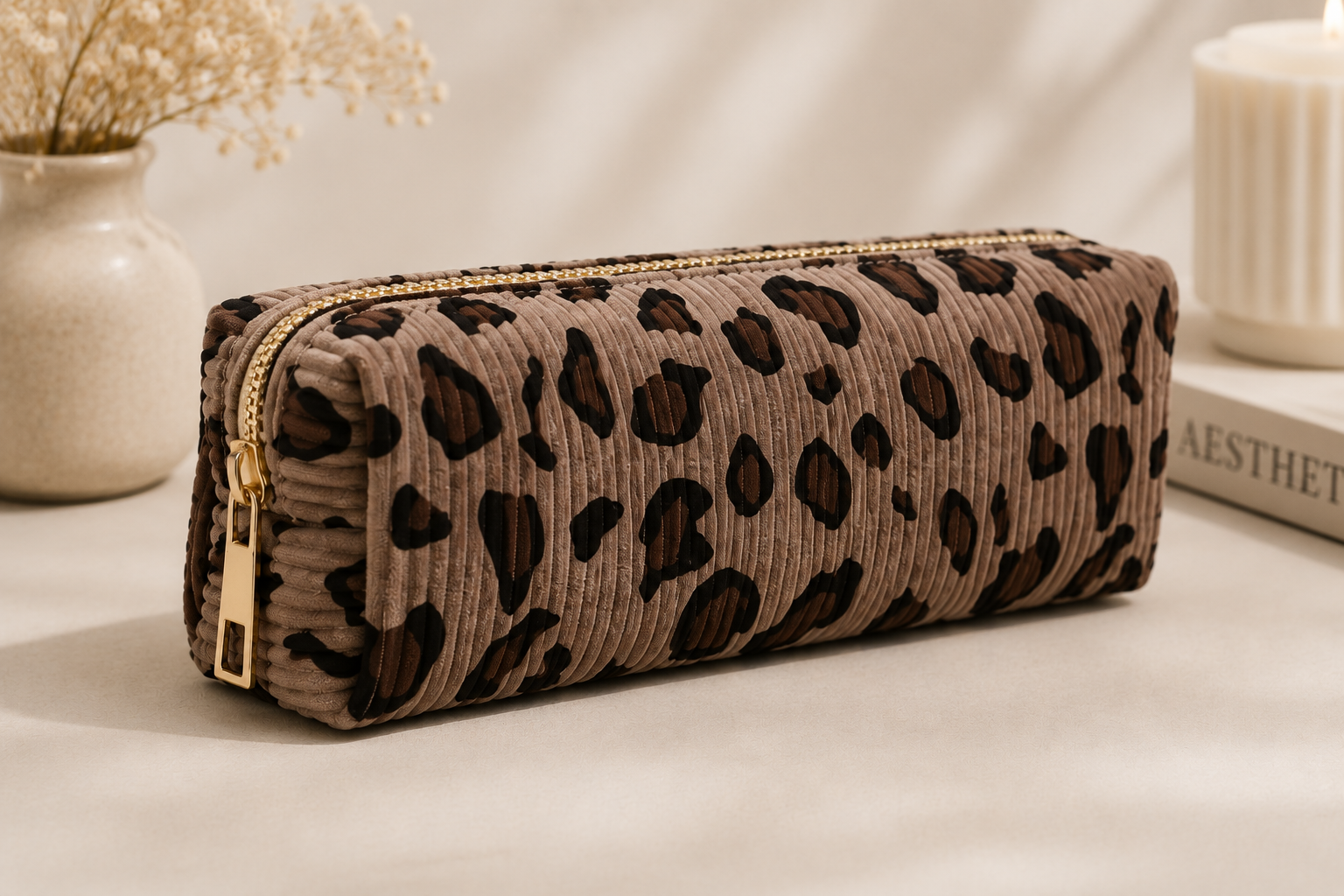 Leopard Cosmetic / Pencil Bag