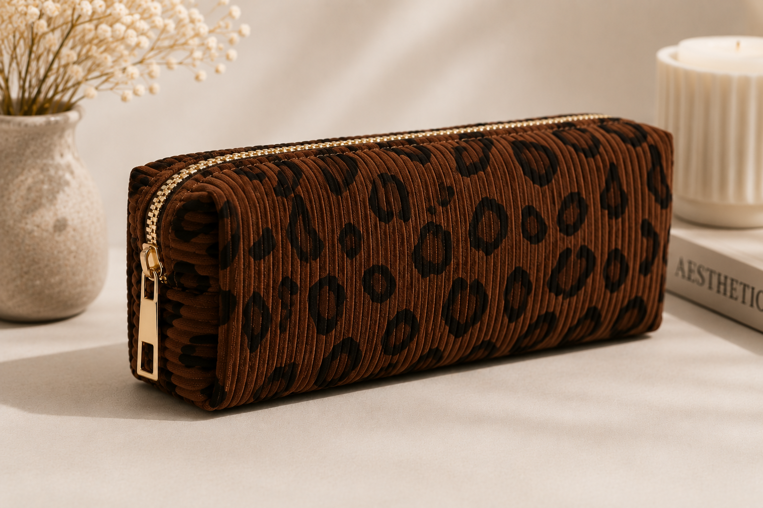 Leopard Cosmetic / Pencil Bag