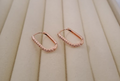 Rose Gold Pavé Huggie Hoop Earrings